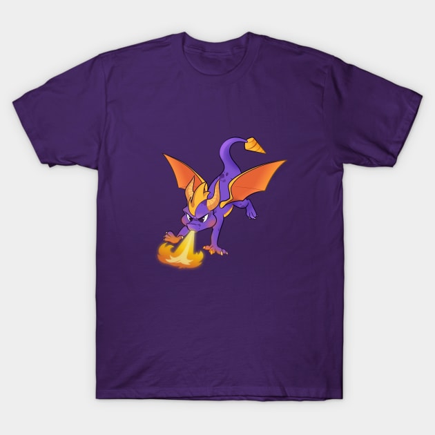 Purple Dragon Fire! T-Shirt by YukiGoomba